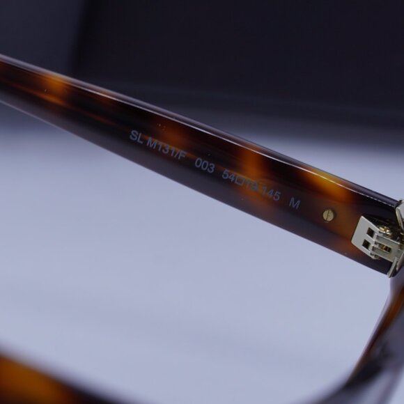 Saint Laurent SL M131/F 003 Square Sunglasses - Havana\Green - Picture 6 of 9